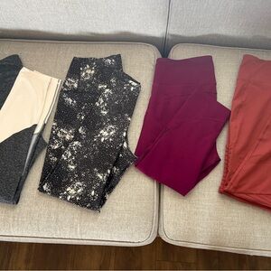 Women's Old Navy Active Leggings - Heather Grat, Black Speckle, Plum & Rust